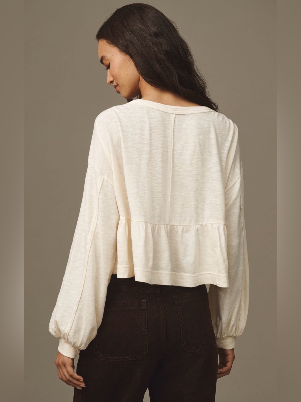 NWT Pilcro Textured Babydoll Top, size M - Picture 2 of 4